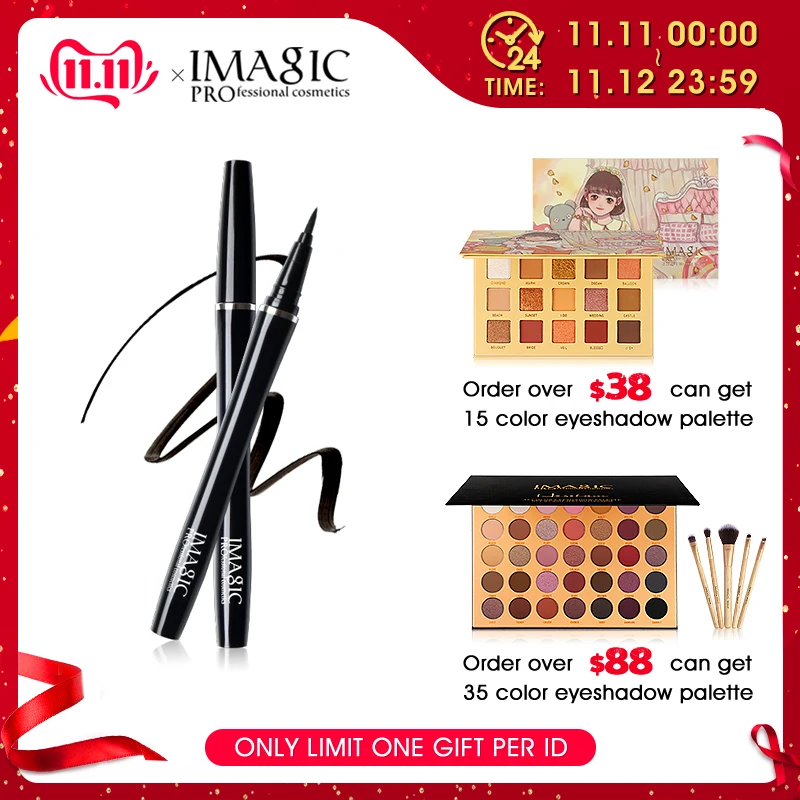 

IMAGIC Professional Makeup Waterproof Long Lasting Liquid Eyeliner - Black High Pigment Long Lasting Eyeliner