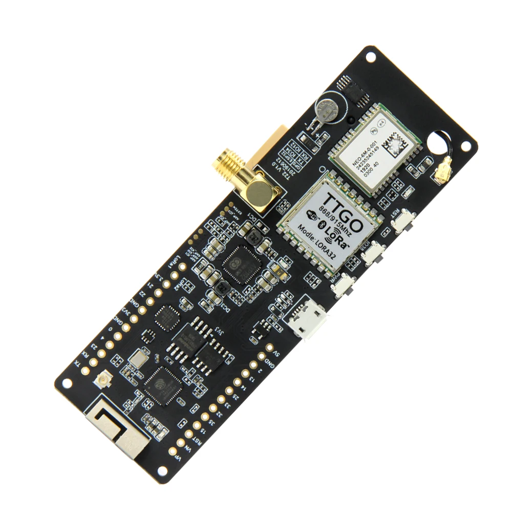 TTGO Т-образной балки V1.0 ESP32 433/868/915/923 МГц Wi-Fi Беспроводной Bluetooth ESP32 gps NEO-6M SMA LORA 32 18650 Батарея держатель с SoftRF