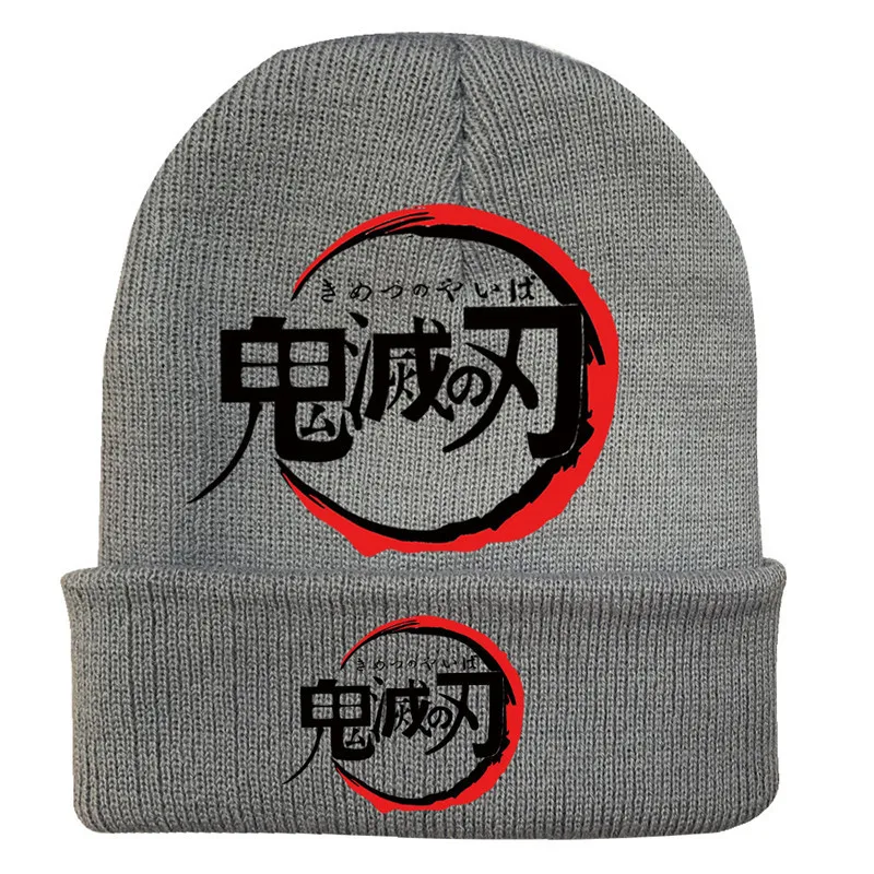 Anime Demon Slayer Hat Kimetsu No Yaiba Knitted Cap