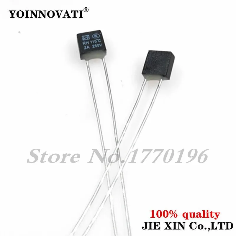 1000PCS RH 92 95 102 105 115 120 125 130 135 140 145 150 Degree Thermal Fuse Temperature 2A 250V Fan Motor | Электронные