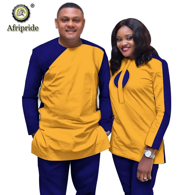 African couple clothing women suits men clothing set dashiki outfits shirt and pant piece tracksuit