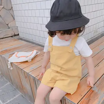 

Fashion Baby Girls Overalls Summer Cool Solid Denim Rompers Toddler Kids Cute Pants Jumpsuit Clothes
