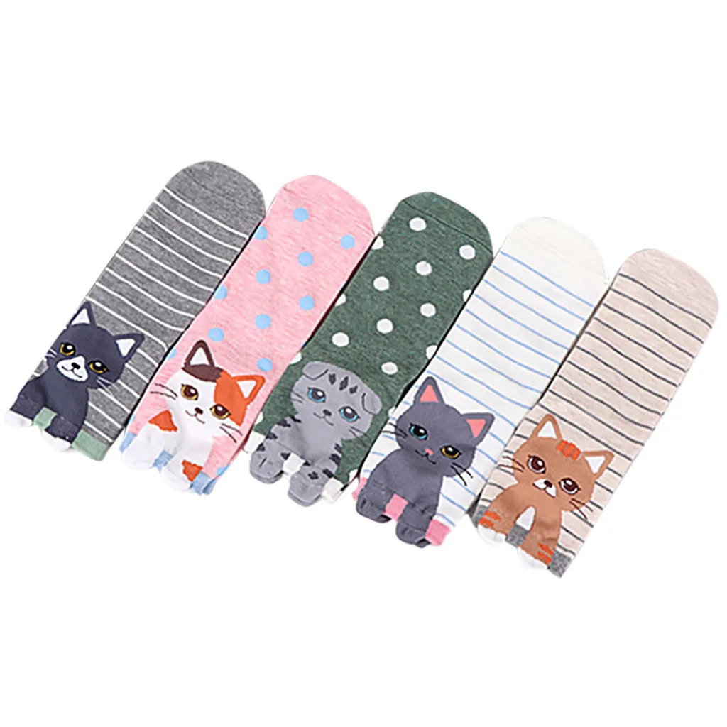 5 пар, детские дышащие хлопковые носки унисекс с рисунком животных толстые теплые носки дышащие носки
