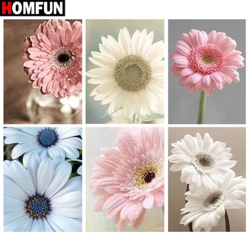 

HOMFUN Art 5D Diy Diamond Painting "Colored flower landscape" Diamond Pictures Cross Stitch 3D Rhinestone Embroidery Decor