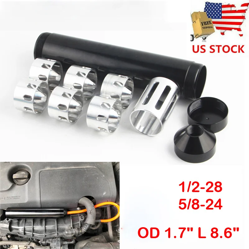 

5/8x24 OD 1.7" L 8.6" aluminum lighter cups fuel filter for NAPA 4003 WIX 24003 1/2x28 solvent traps