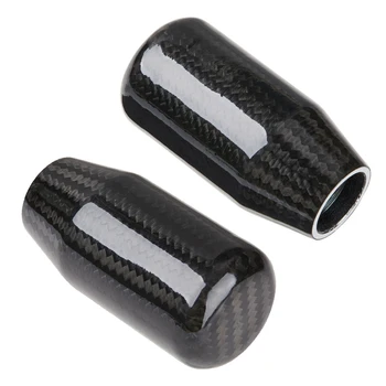 

Universal Shift Knob Shifter 100% Real Carbon Fiber With Adapter Replacement New