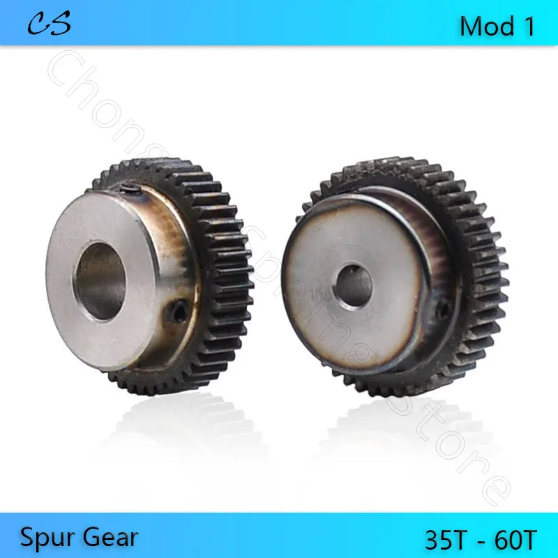 Mod 1 Шестерня Шестерни s 35T 40 т 45 50 55T 60 Диаметр 6 8 мм # Сталь Шпоры аксессуары для