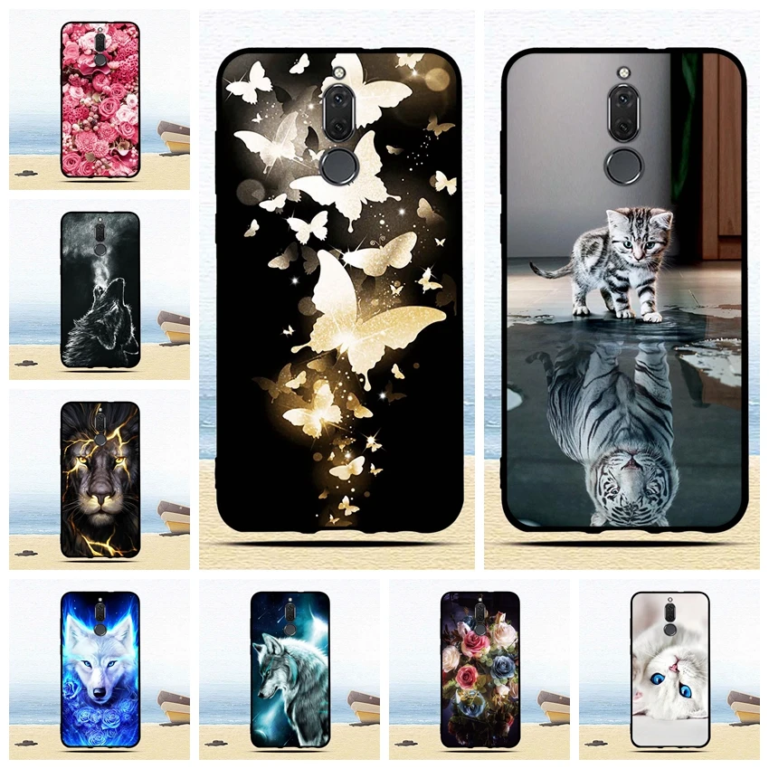 

Phone For Huawei Mate 10 Lite Case Silicone Back Protective Funda for Huawei Honor 9i Case Black Matte Soft Nova 2i G10 Cover