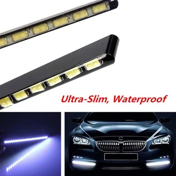 

2pcs 12 LEDs Car Styling Daytime Running Lights Light Source SMD Car DRL 7030 Daylight Led Strip