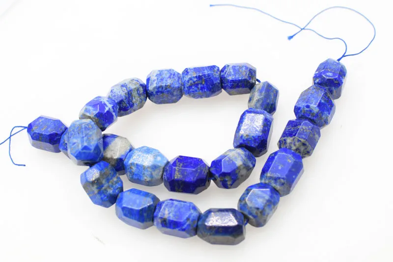 

loose beads blue lapis lazuli baroque faceted 12*16mm for DIY jewelry making FPPJ wholesale beads nature