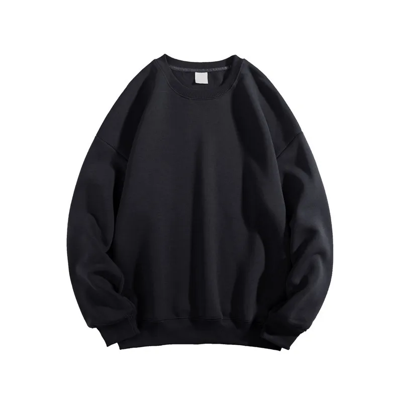 

Autumn Winter Simple Pure Color Hoodie Harajuku Fashion All-Match Pullover Sweatshirt Hip Hop Loose Casual White Men Clothes Top