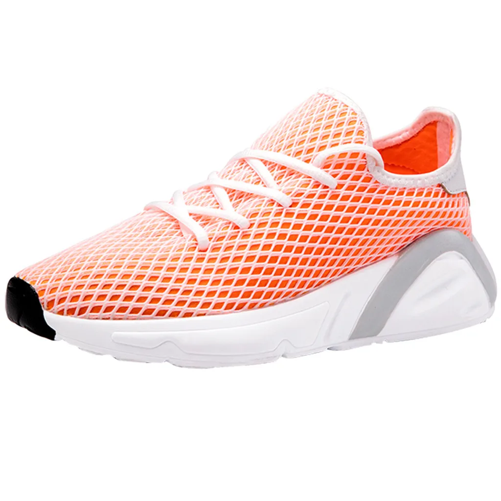 Thick Bottom Couple Mesh Breathable Non-slip Wear Running Sport Students Casual Unisex Shoes Large Size 35-44 Zapatos De Hombre
