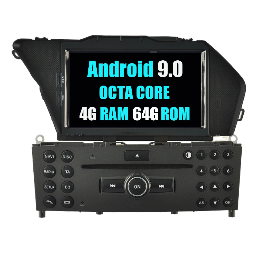 RoverOne Автомобильный мультимедийный плеер для Mercedes Benz GLK300 GLK350 X204 2008- Android 9,0 Octa Core радио навигация головное устройство
