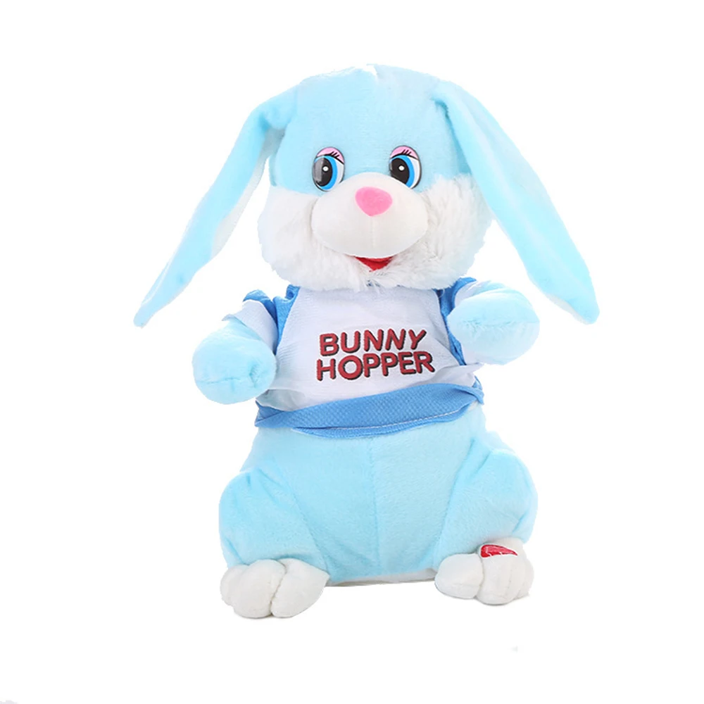 Blue Игрушка Кукла Кролик хлопающие уши говорящий Поющий музыкальный мягкая плюшевая с наполнителем электрическая игрушка подарок для малышей - Цвет: Blue
