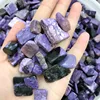 Piedras preciosas de cuarzo, piedras preciosas de cristal de Joya de Charoite perfectas naturales, grava, pulido crudo, regalos para curación, 100g ► Foto 3/5