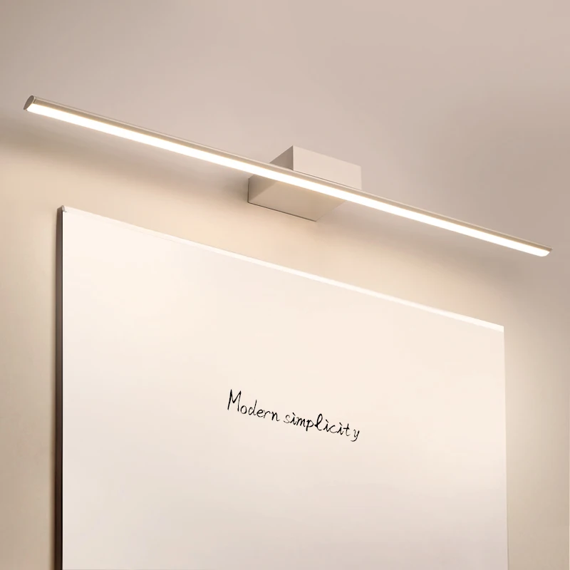 Минимализм черный/белый 0,4-1,2 м современные зеркальные огни противотуманные светодиодные настенные лампы для ванной комнаты туалетный столик/туалет/ванная комната лампа
