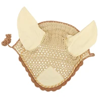 Professional Soft Cotton Hand Crochet Breathable Fly Veil Horse Ear Net With Ears Horse Wear Horse Equipment For Horse 2