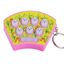 Игрушечный хомяк хит стук Силиконовые Дети Ранние развивающие Whack крот игровой цепи подарок Электрический мини портативный Хлопушка детей