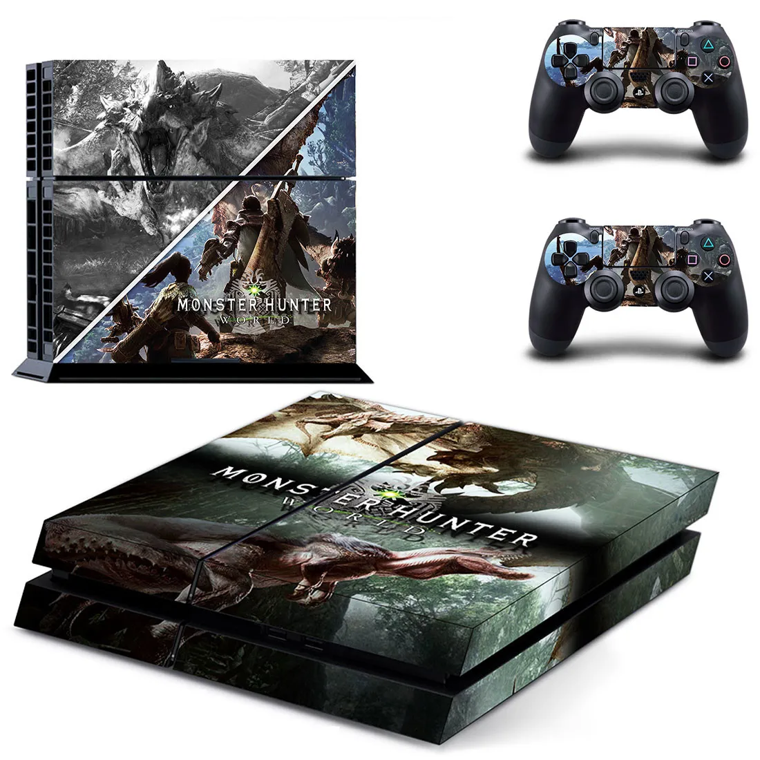 Наклейка для PS4 s Monster Hunter: World PS 4 Skin sticker Play station 4 наклейки Pegatinas для консоли playstation 4 и 2 контроллера