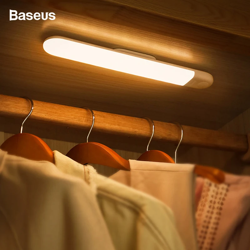 Baseus Led Closet Light Pir Motion Sensor Human Induction Cupboard