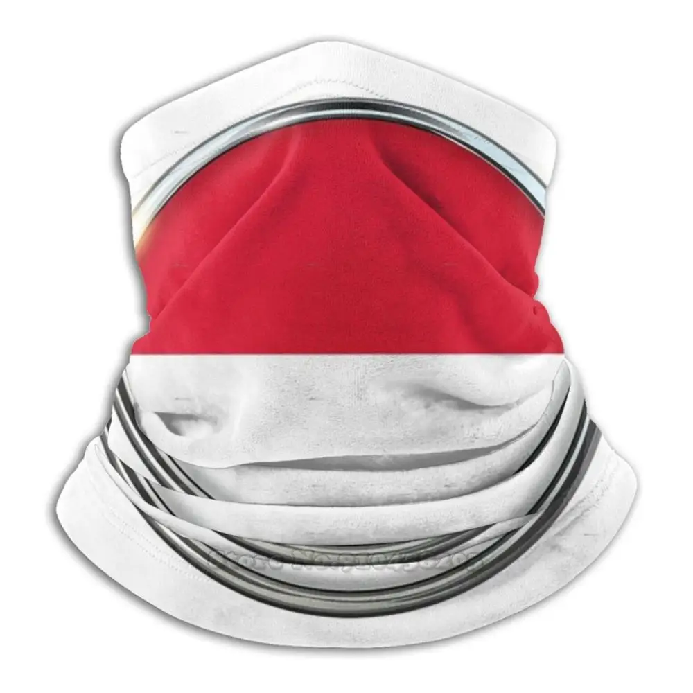 Monaco Microfiber Neck Warmer Bandana Scarf Face Mask Monaco Country Nation Nationality Flag National Red United Nations White head scarves for men Scarves