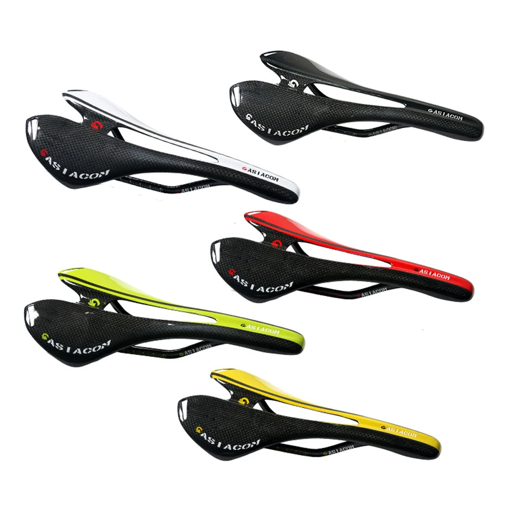 ASIACOM Ultra light 3k Gloss Full Carbon Fiber Saddle Road/MTB Bicycle Bike Seats Bike Parts Carbon Saddle Bicycle Parts