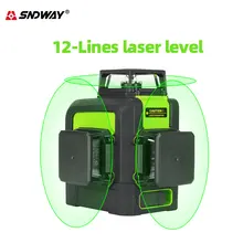 Nível do laser de sndway 12-line linha de projeção do nivelamento do laser verde para o nível vertical e horizontal do laser da decoração da casa