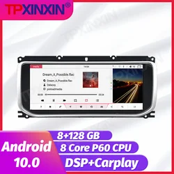 Radio con GPS para coche, reproductor Multimedia con Android 128, 8 + 10,0 GB, navegador, estéreo, 2Din, sin DVD, para Range Rover Evoque 2012   2018