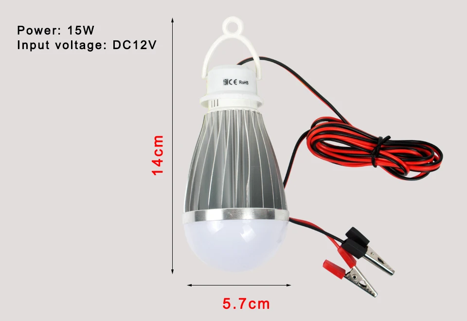 LED Lamp DC 12V Portable Bulb 5W 7W 9W 12W SMD2835 Cold/warm White Outdoor  Camp Tent Night Fishing Hanging Energy-saving lamps