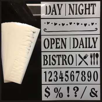 

40pcs/set Scene Tagline Drawing Template Stencil Wall Painting Embossing Scrapbooking DIY Diary Decorative