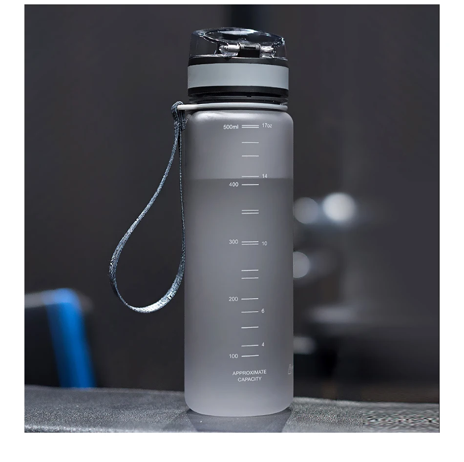 Hot Sports Water Bottle 500ML 1000ML Protein Shaker Outdoor Travel Portable Leakproof Drinkware Plastic My Drink Bottle BPA Free