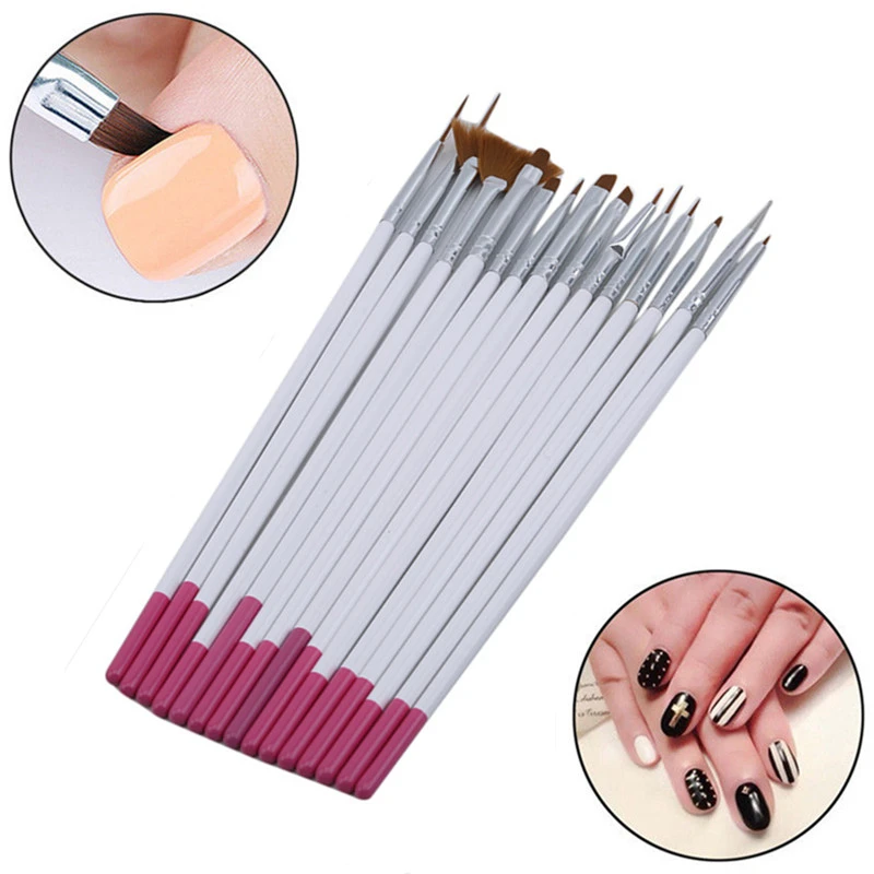 Professional Line Drawing Painting Pen UV Gel Polish Designs Acrylic Manicure Tools Nail Supplies Nail Art Brush Set 15 PCS/Set