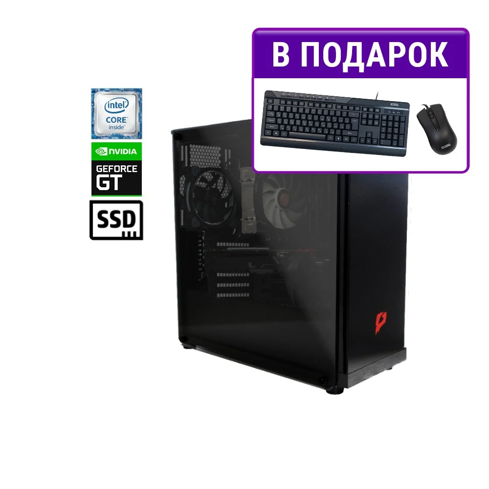 Системный блок e2e4 Engineer Intel Core i7 8700K 32Гб 240Гб SSD 2Тб HDD GeForce GT 710 DOS 8700k 32G GT710 2G|Настольные