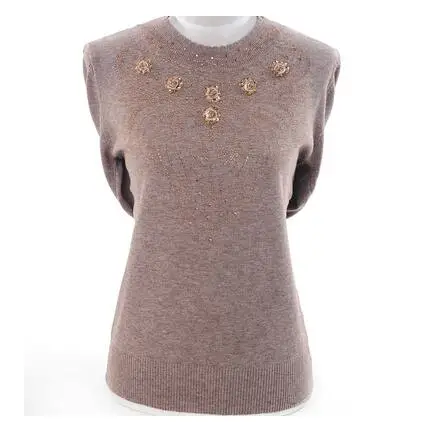 Middle-aged ladies Knitted Pullover Sweater Loose Long-sleeved Mother Casual Jumper Plus size Female Warm Soft Sweaters Tops 4XL - Цвет: Camel 6 flowers
