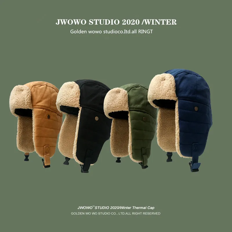 

Hat Winter Thermal Woman and man Cap Ear Protection Cycling Cold Protection Hat Korean Version of the All-Matching Beanie Hat