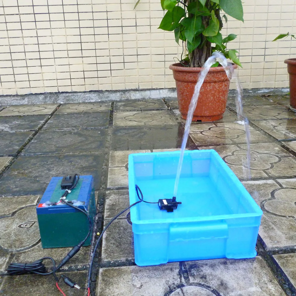 Настольный сверхтихий мини-водяной насос 12V 4,5 W бесщеточный микродвигатель вода масляный насос водяной фонтан аквариумный циркулирующий 240L/ч подъем 300 см