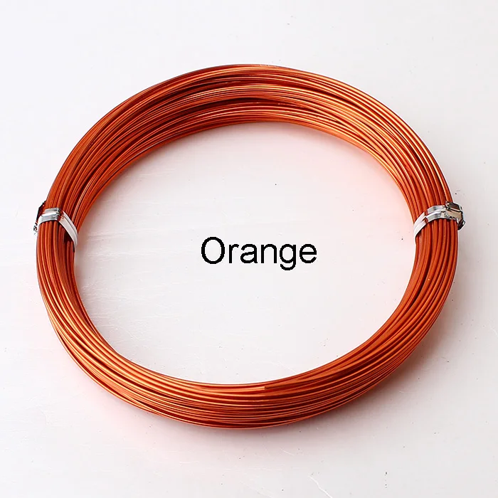 1,0 мм 18 Калибр Диаметр 30 м 98ft 33yd длинный анодированный цветной круглый алюминиевый провод Dead Soft DIY ювелирные изделия для создания - Цвет: Orange