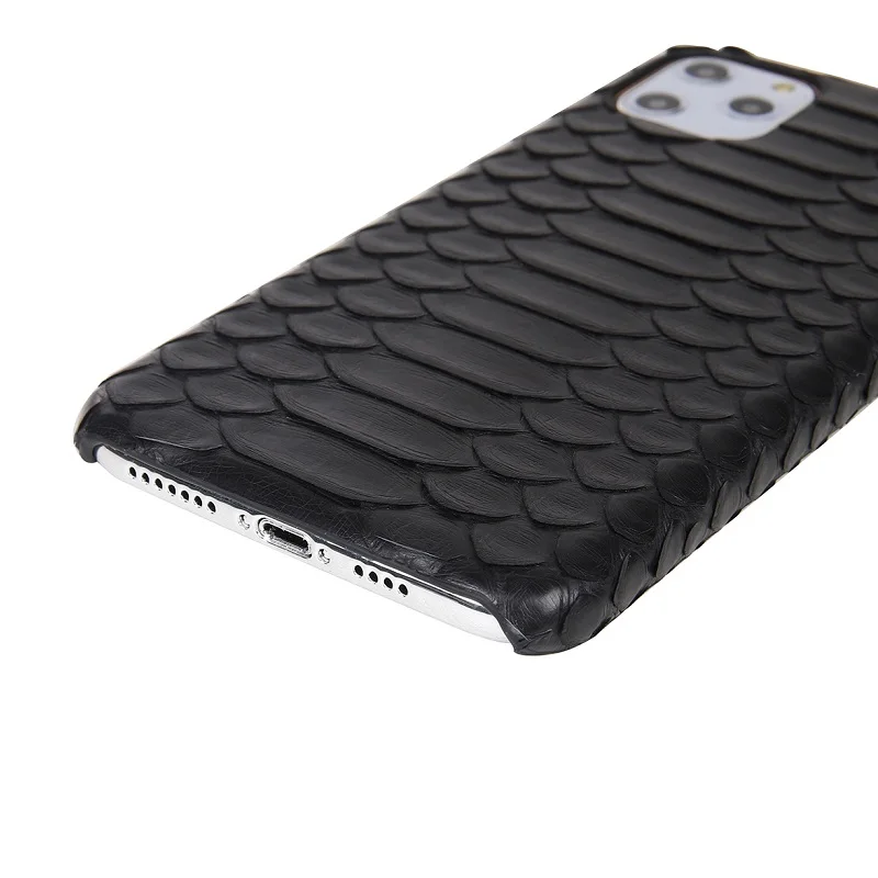 Genuine Leather Snake Phone Cases For iPhone 11 Pro Max 11Pro Luxury Cute Python Skin Thin Hard Cover Cases for iPhone11 ProMax
