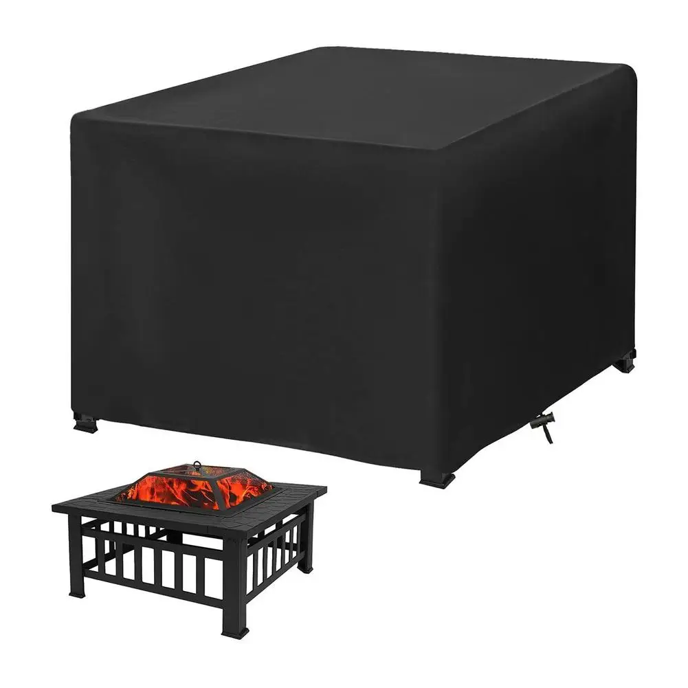 33x33x24 Inch Waterproof Patio Fire Pit Cover Black UV Protector Grill BBQ Shelter Outdoor Garden Square Canopy Furniture | Дом и сад