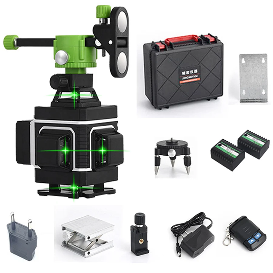 

Laser Level 16 lines green line 3D Self-Leveling 360 Horizontal And Vertical Super Powerful Laser level green Beam laser level