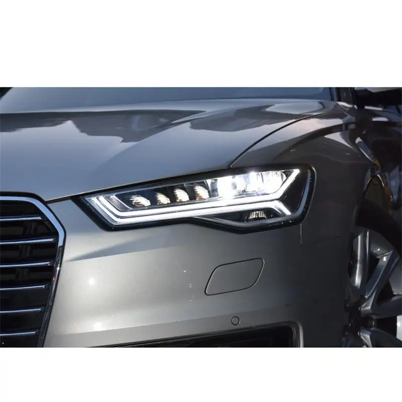 Запчасти для бега, аксессуары для экстерьера Cob Automovil Assessoires, автомобильные Drl светодиодные фары, автомобильные фары в сборе 16 17 для Audi A6L