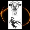 Animal Tiger Elk Temporary Tattoos For Men Fox Wolf Eagle Fake Tattoo Sticker Owl Flower Scorpion King Tatoo Women Body Armbands ► Photo 2/6