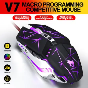 

Computer Mouse 2400dpi Mechanical Game Wired Mouse For Desktop PC Computer
