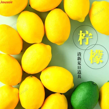 

20PCS Foam Artificial Fruits Fake Lemon Shop Decoration Lifelike Simulation Fruit Model Party Home Decoration CD50 T03