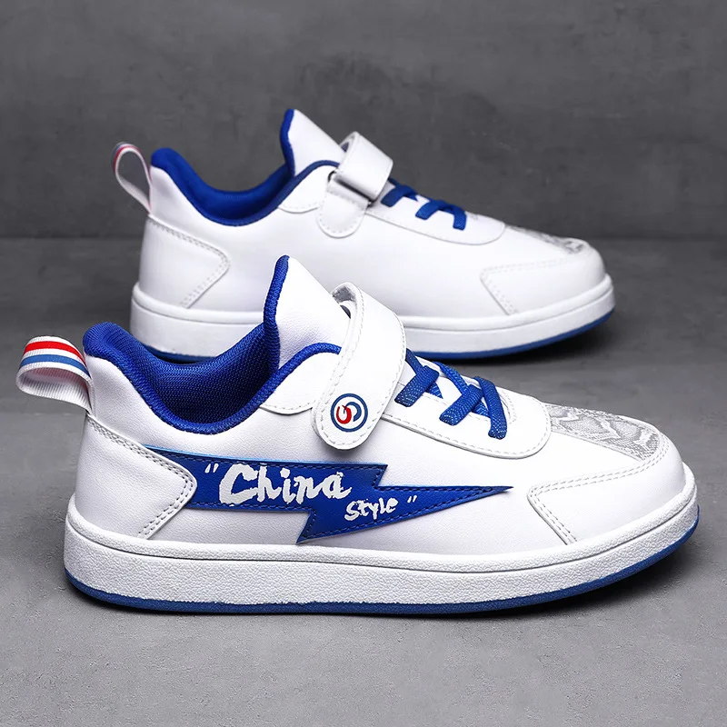 

Boy Shoes Student Boy Running Sneakers Shoes For Child Artificial Leather Flats Kids Basketball Sports Fashion Casual Soft Shoes