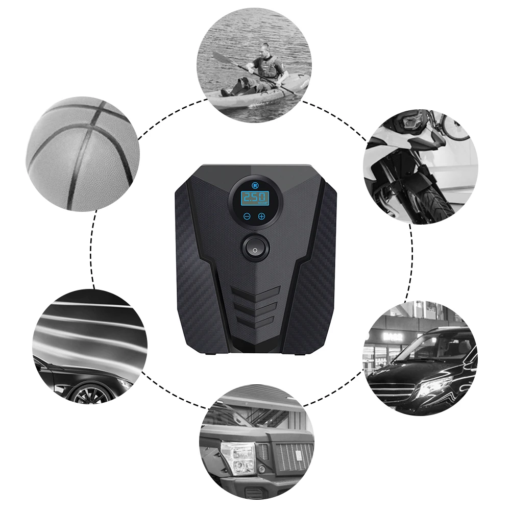 �޴�� �ڵ��� ���� �����, DC 12V ������ Ÿ�̾� ������ ���� ����, 150 PSI �ڵ� ���� ����, �ڵ��� ������� LED ���� Ÿ�̾� ����