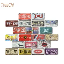 Американские винтажные металлические жестяные знаки, номер автомобиля, лицензия, пластинчатая доска, плакат, бар, клуб, стены, гараж, украшение дома, 15*30 см