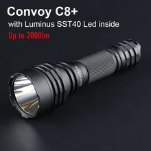 Mais poderoso led lanterna comboio c8 plus com luminus sst40 flash luz tático 2000lm acampamento pesca caça luz