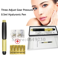 Гиалуроновая ручка с регулируемым давлением, массажный распылитель с тремя зубцами, ручка против морщин, для подъема губ, водяной шприц, игла для инъекций, пистолеты