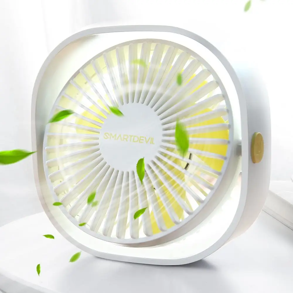 

SMARTDEVIL USB Desk Fan 3 Speed Portable Desktop Table Cooling Fan Powered by USB Strong Wind Quiet Operation for Office Bedroom